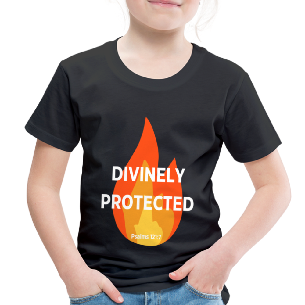 Divinely Protected - White Letters - Toddler - black