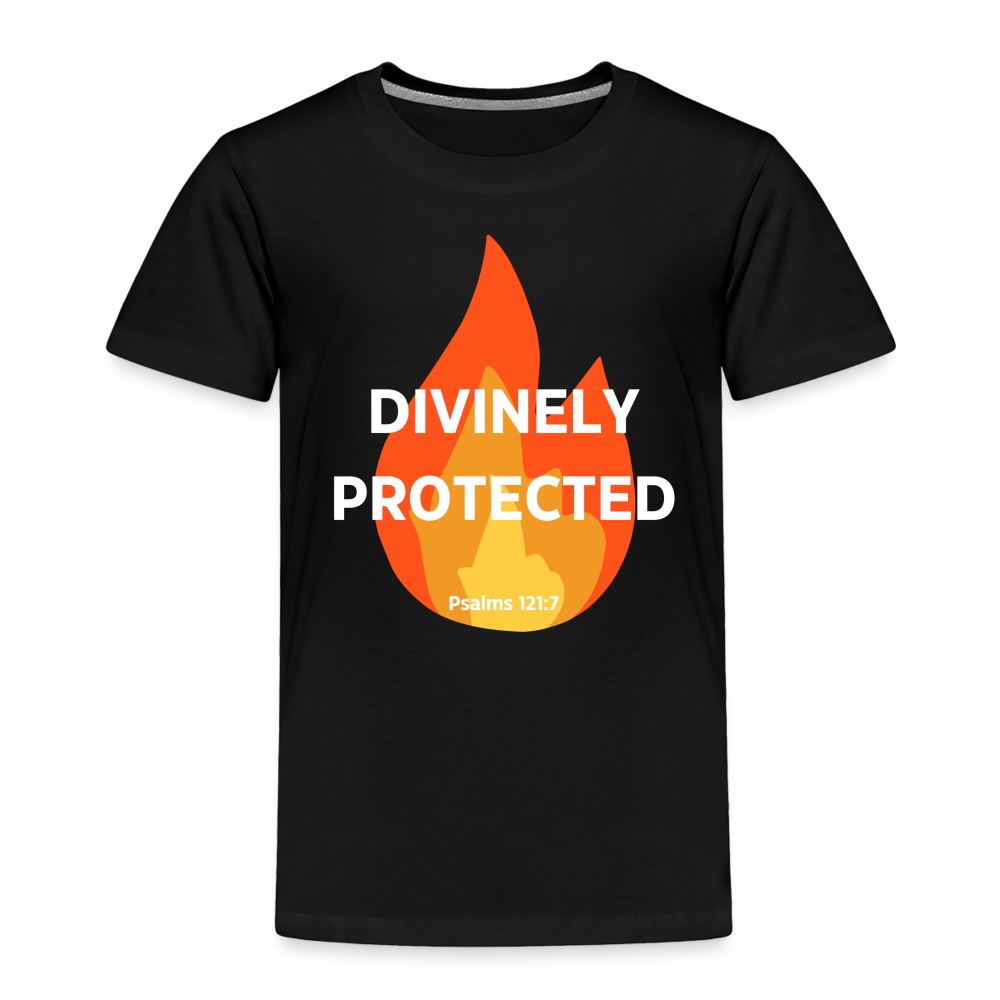 Divinely Protected - White Letters - Toddler - black