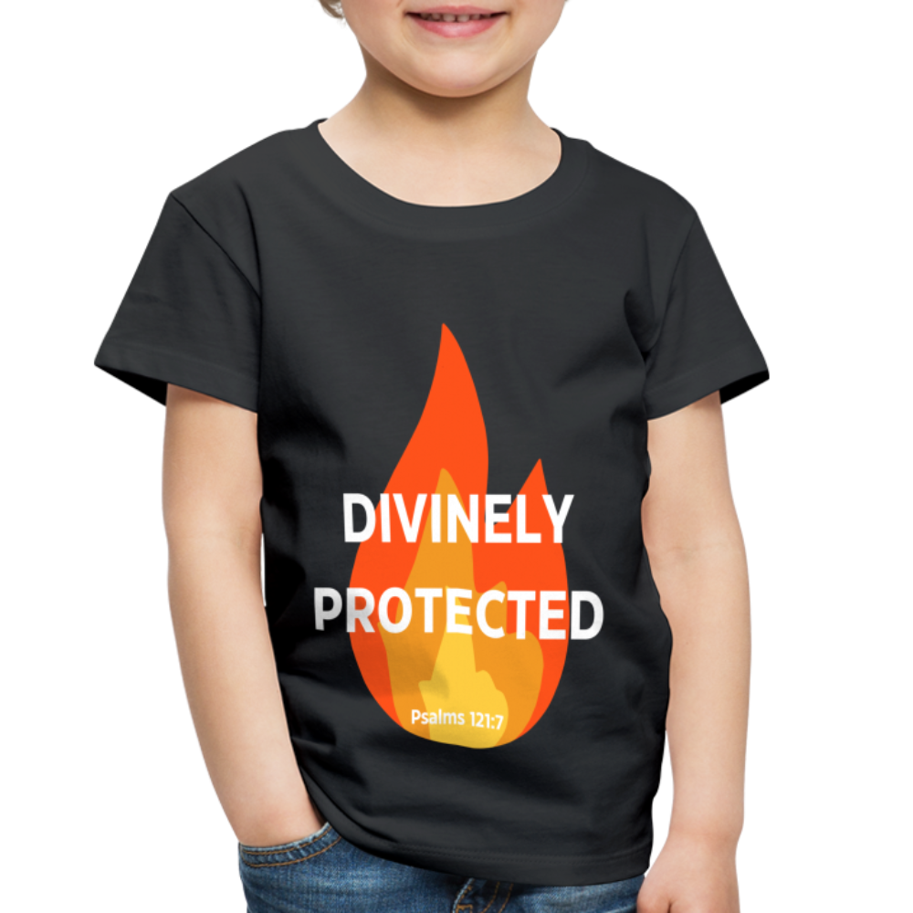 Divinely Protected - White Letters - Toddler - black