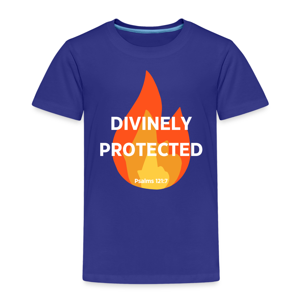 Divinely Protected - White Letters - Toddler - royal blue