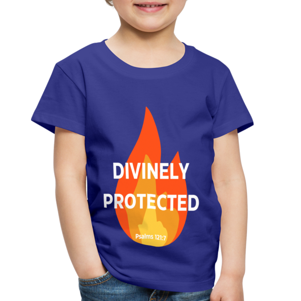 Divinely Protected - White Letters - Toddler - royal blue