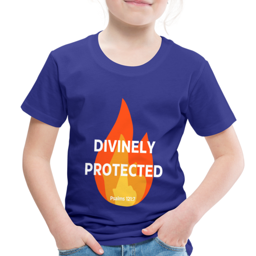 Divinely Protected - White Letters - Toddler - royal blue