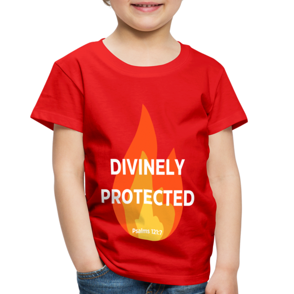 Divinely Protected - White Letters - Toddler - red