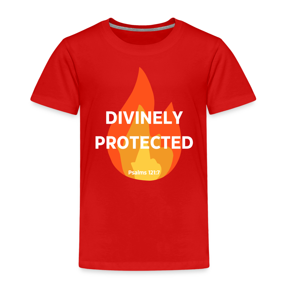 Divinely Protected - White Letters - Toddler - red