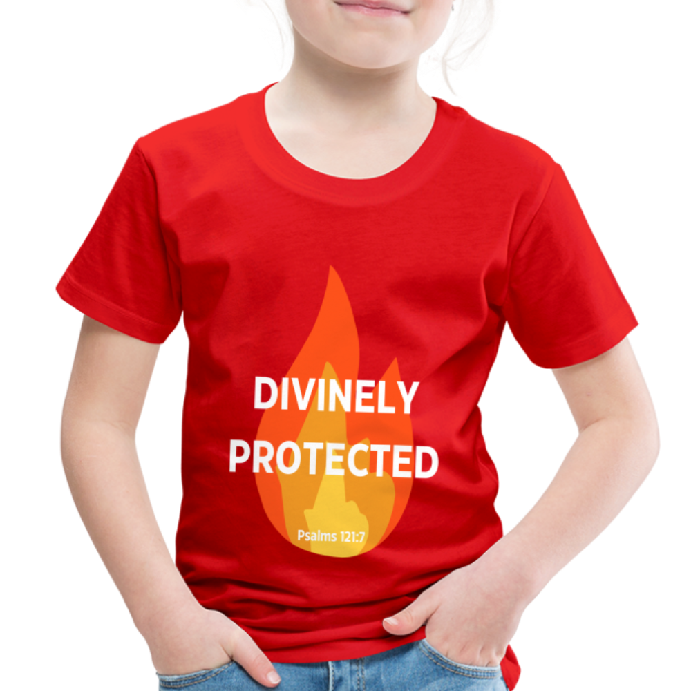 Divinely Protected - White Letters - Toddler - red