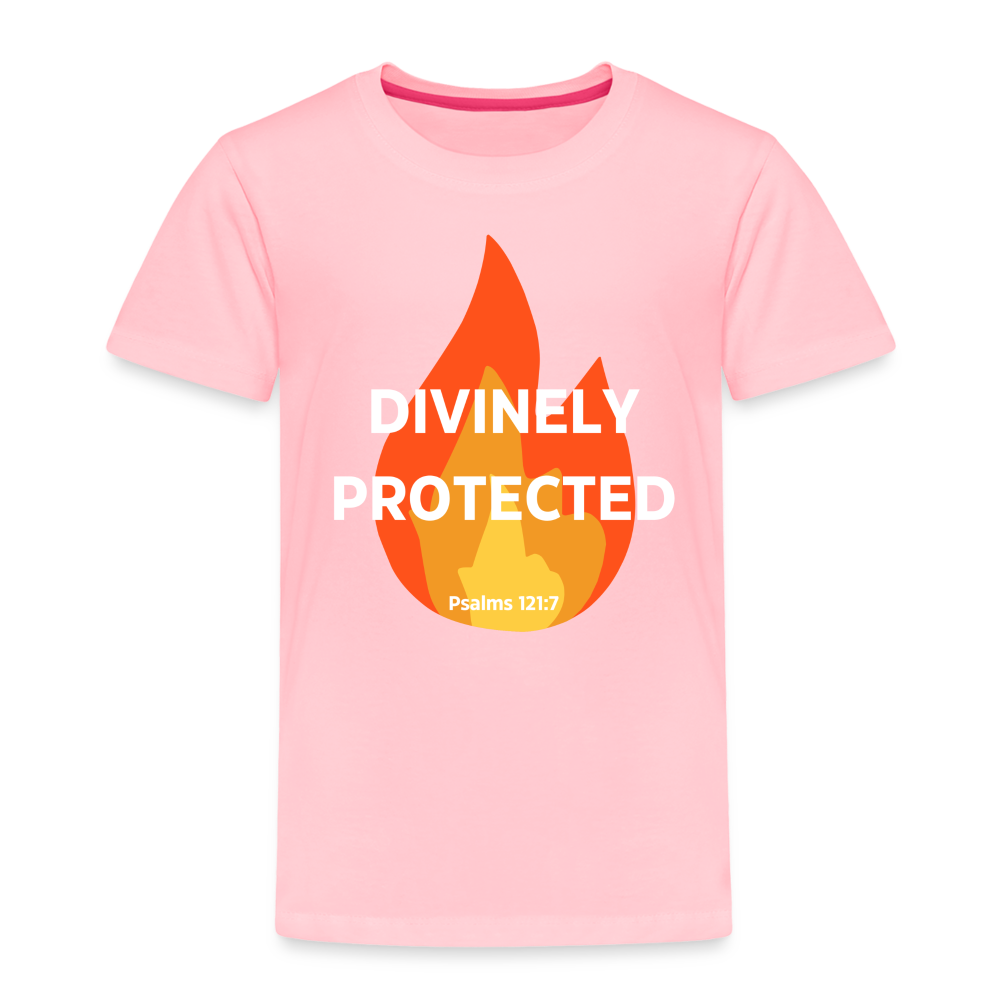 Divinely Protected - White Letters - Toddler - pink