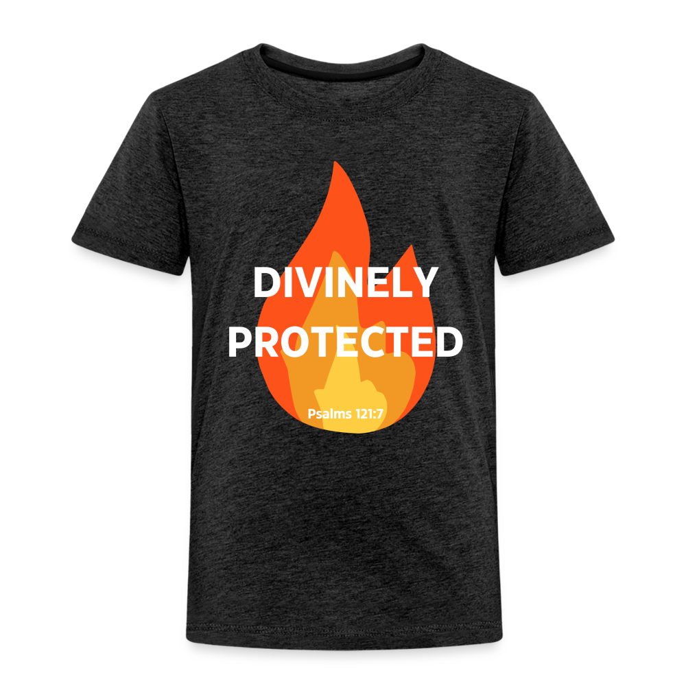 Divinely Protected - White Letters - Toddler - charcoal grey