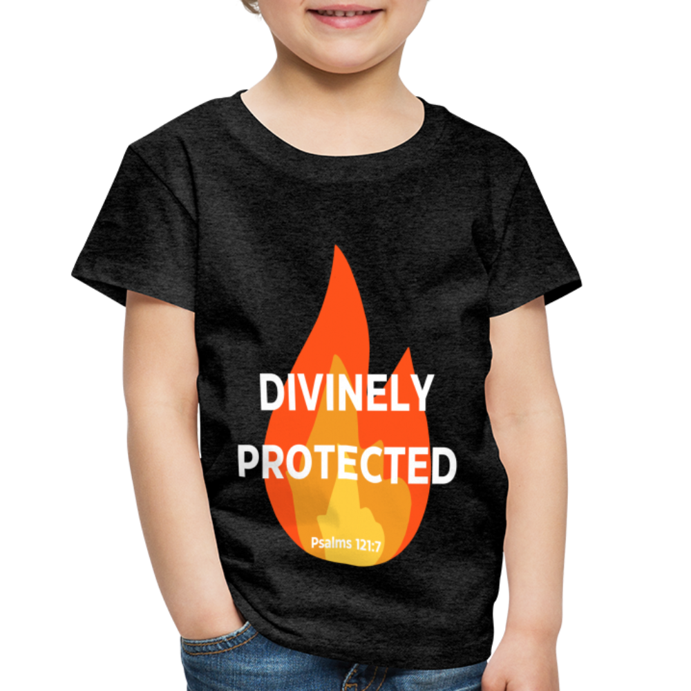 Divinely Protected - White Letters - Toddler - charcoal grey