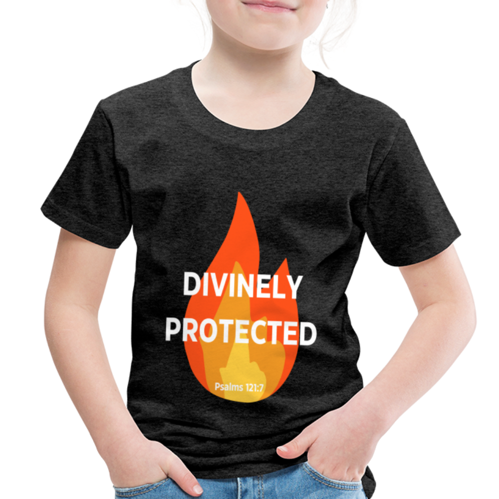 Divinely Protected - White Letters - Toddler - charcoal grey