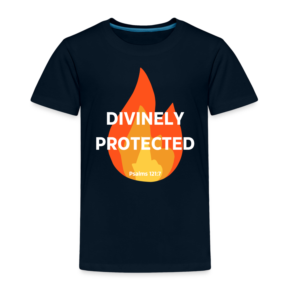 Divinely Protected - White Letters - Toddler - deep navy