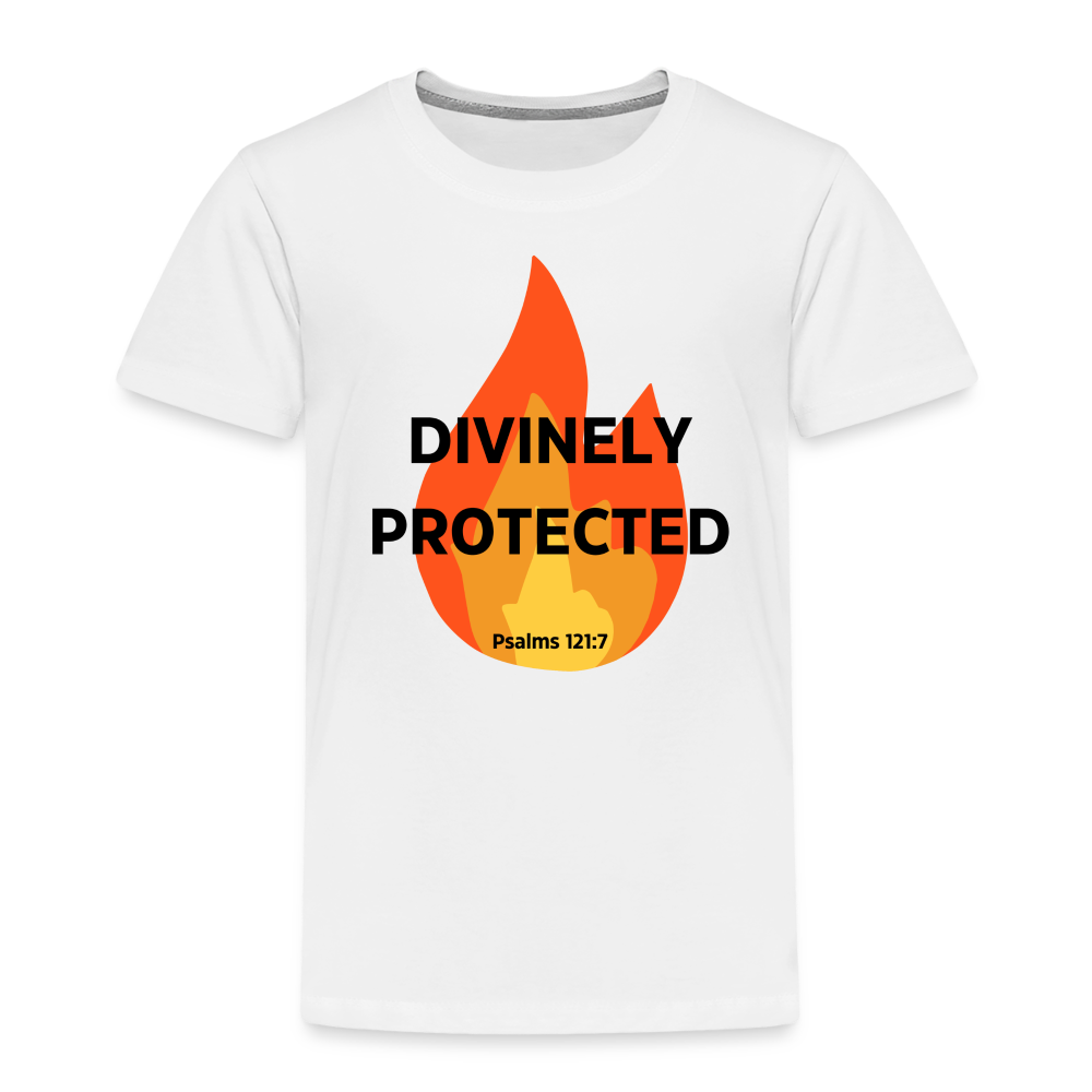 Divinely Protected - Black Letters - Toddler - white