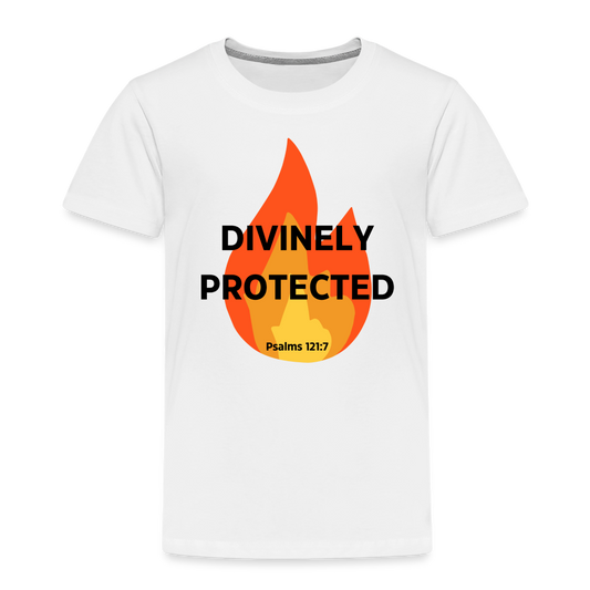 Divinely Protected - Black Letters - Toddler - white