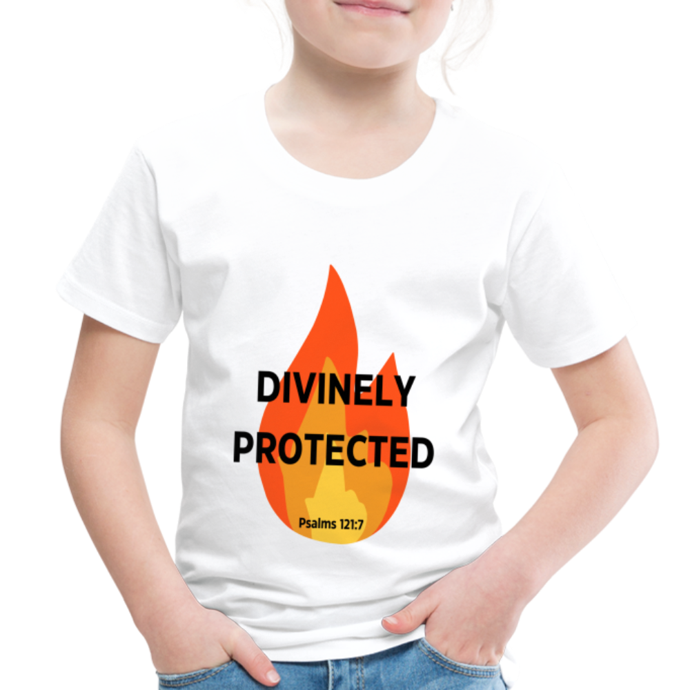 Divinely Protected - Black Letters - Toddler - white