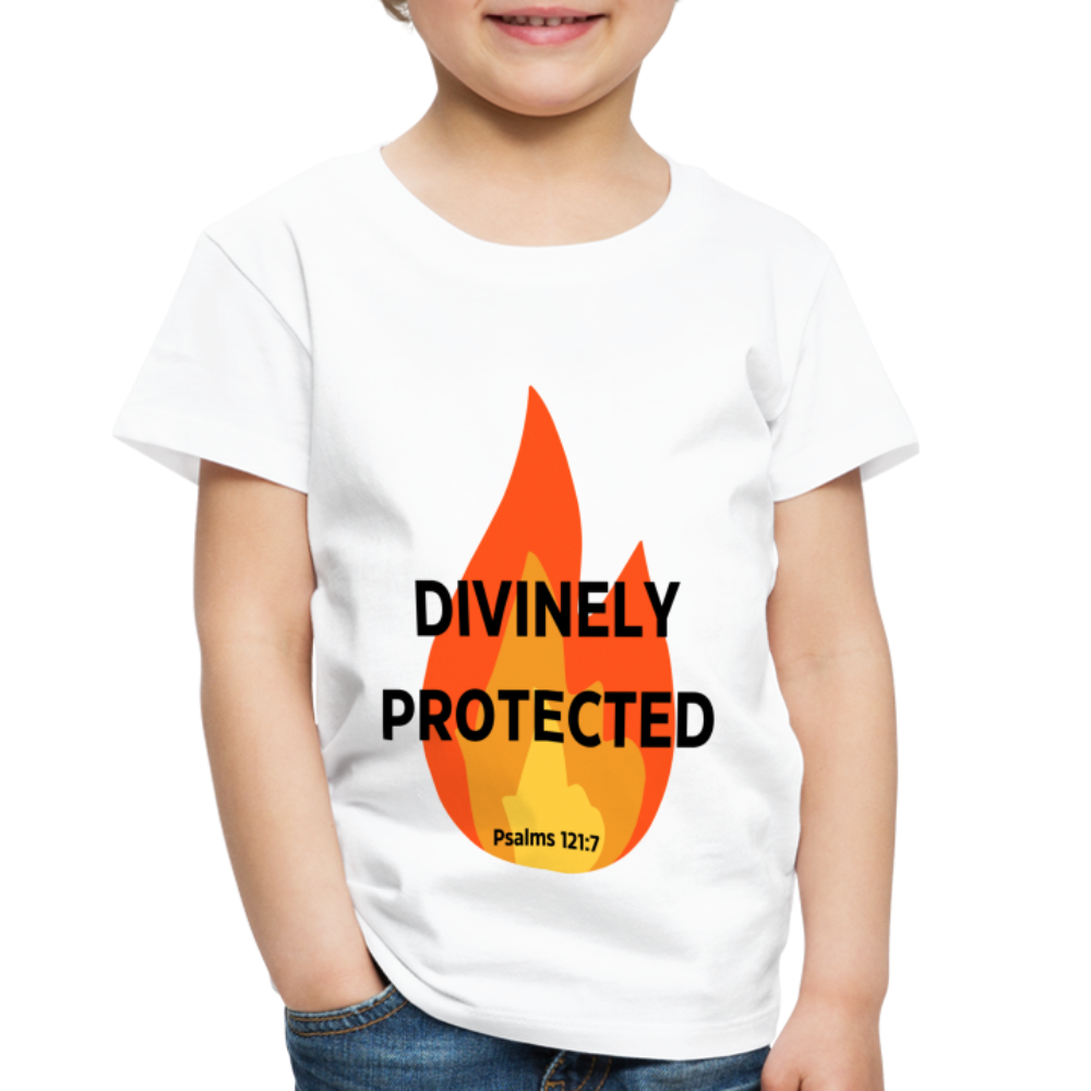 Divinely Protected - Black Letters - Toddler - white