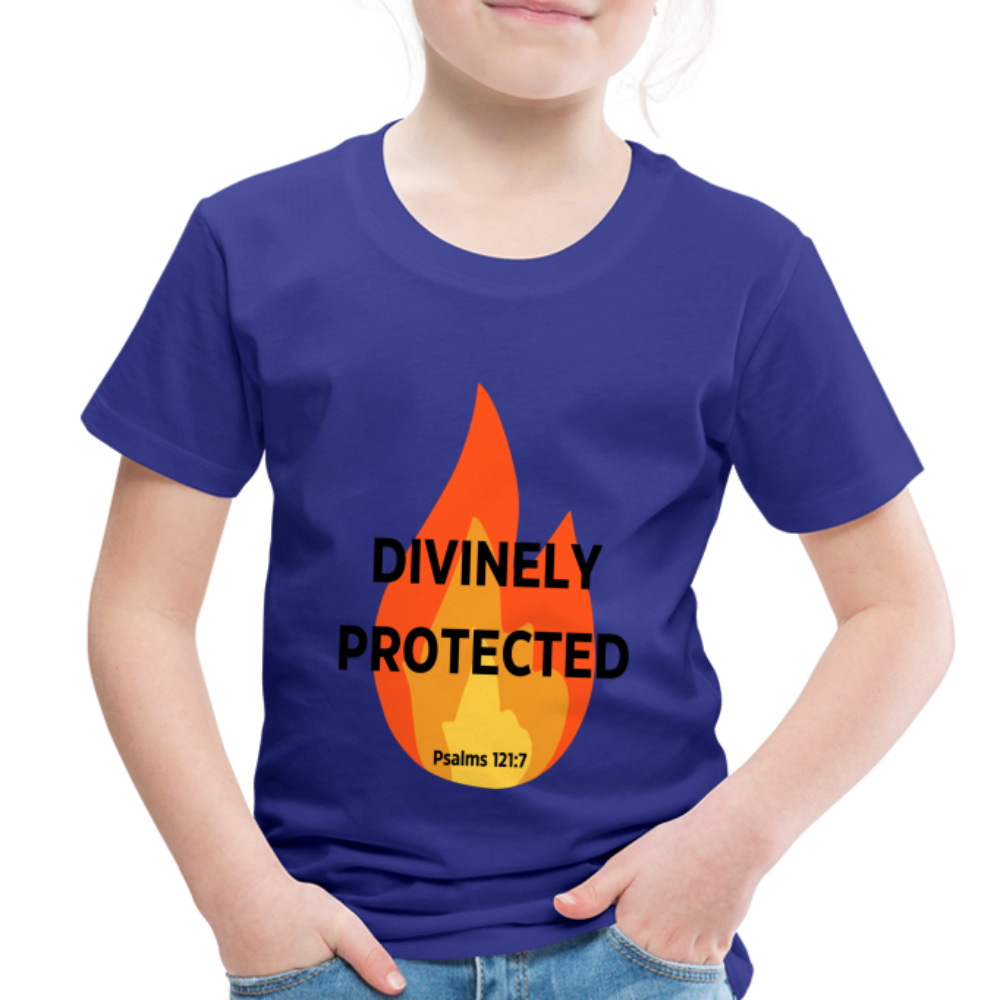 Divinely Protected - Black Letters - Toddler - royal blue