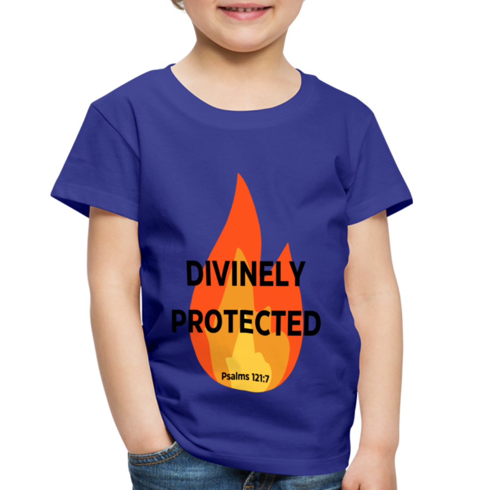 Divinely Protected - Black Letters - Toddler - royal blue