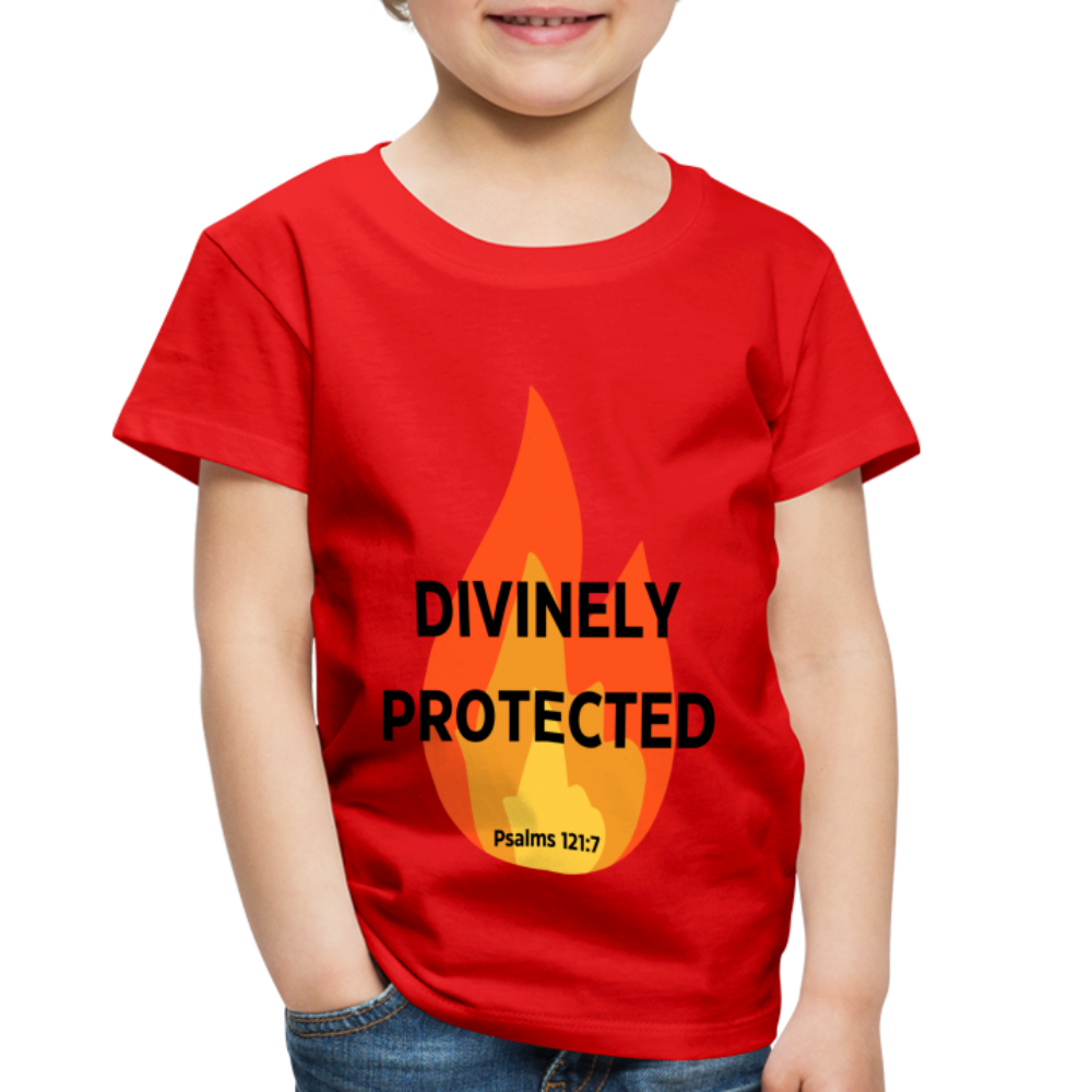 Divinely Protected - Black Letters - Toddler - red