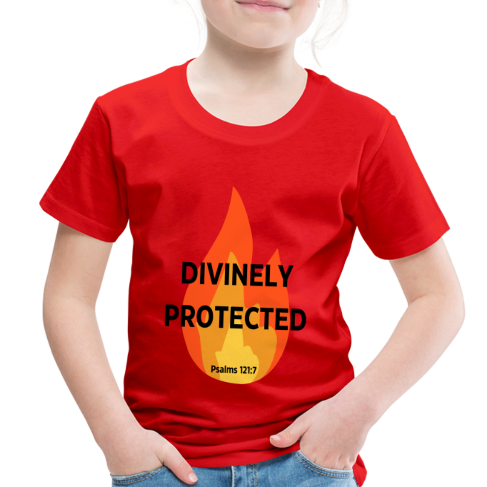 Divinely Protected - Black Letters - Toddler - red