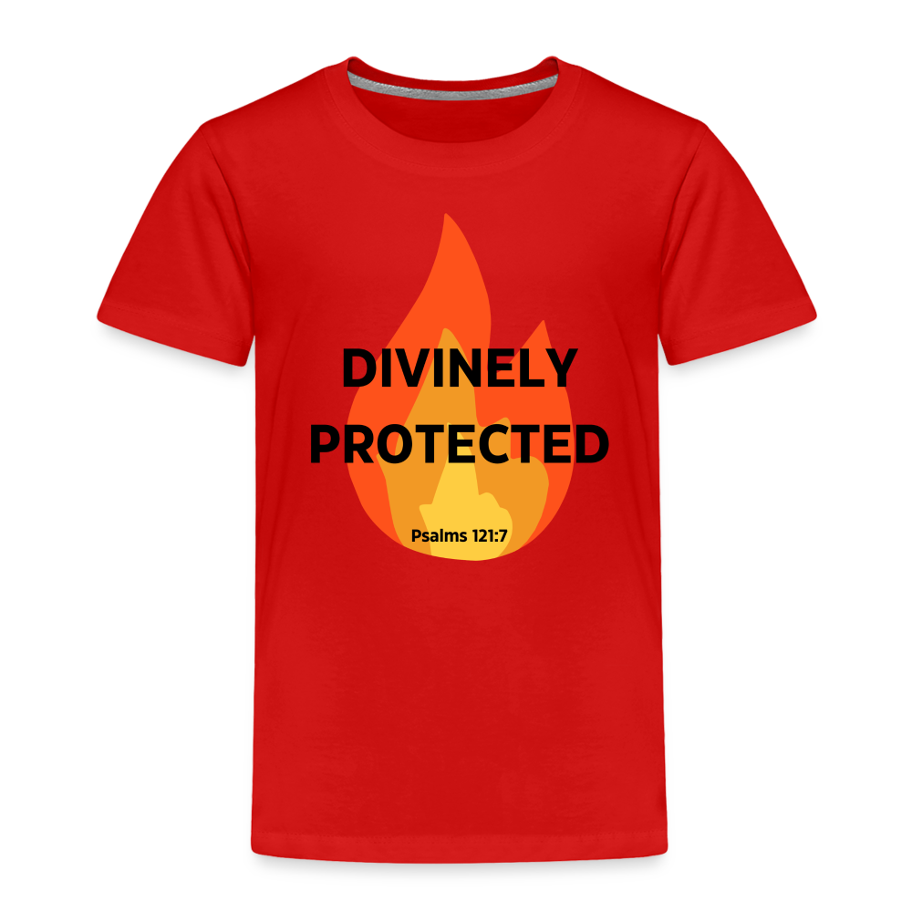 Divinely Protected - Black Letters - Toddler - red