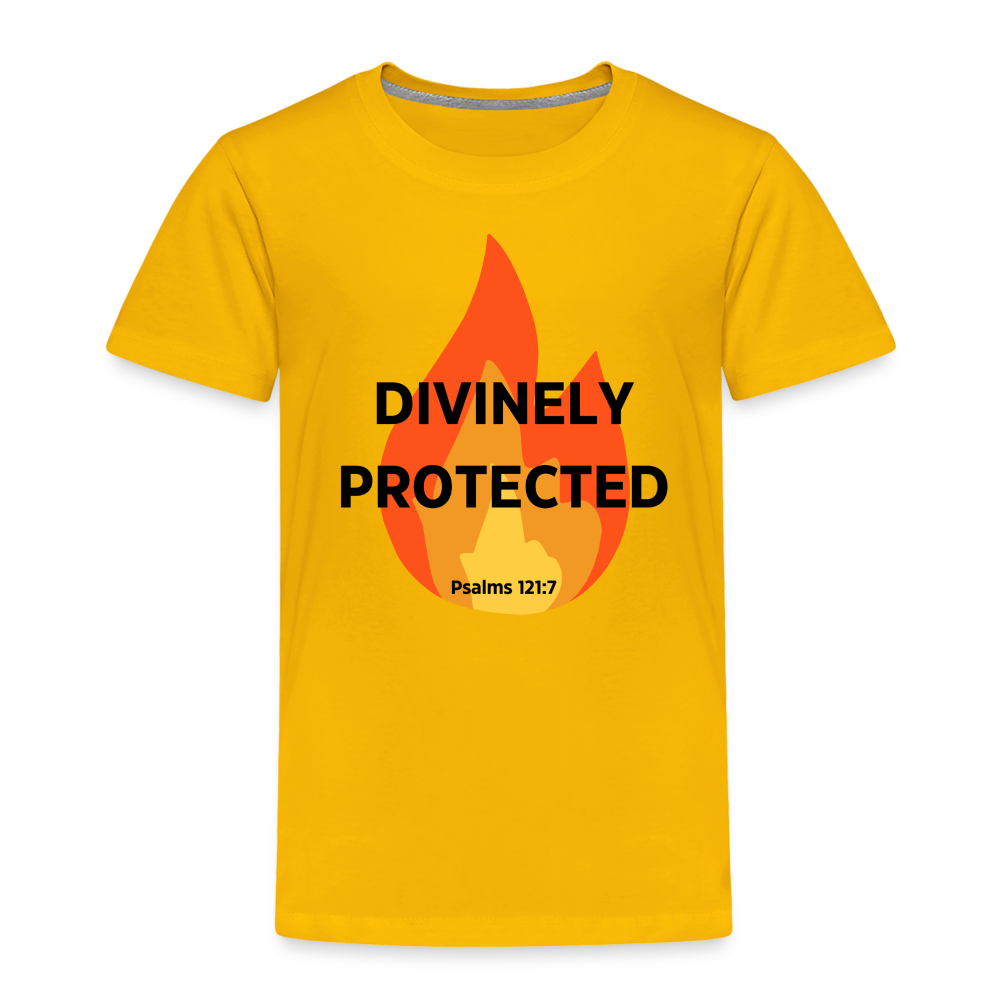 Divinely Protected - Black Letters - Toddler - sun yellow