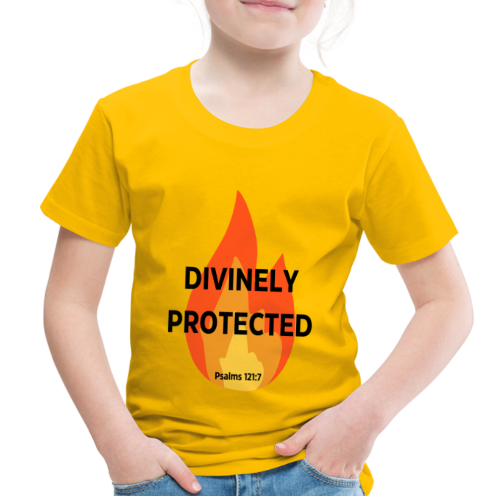 Divinely Protected - Black Letters - Toddler - sun yellow