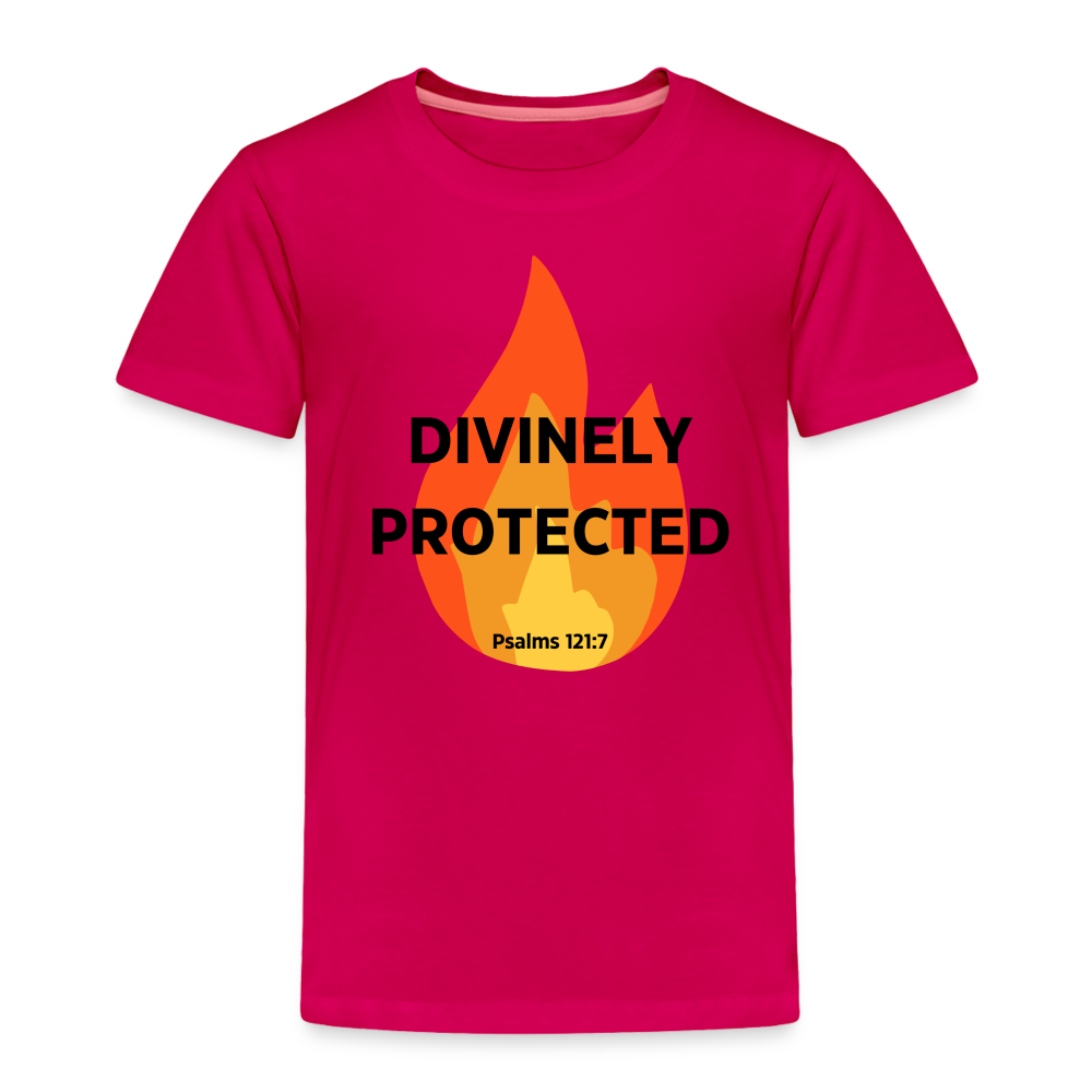 Divinely Protected - Black Letters - Toddler - dark pink