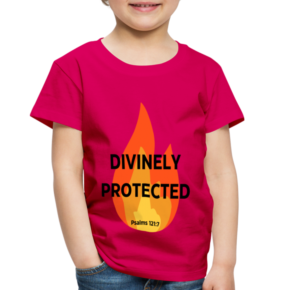 Divinely Protected - Black Letters - Toddler - dark pink