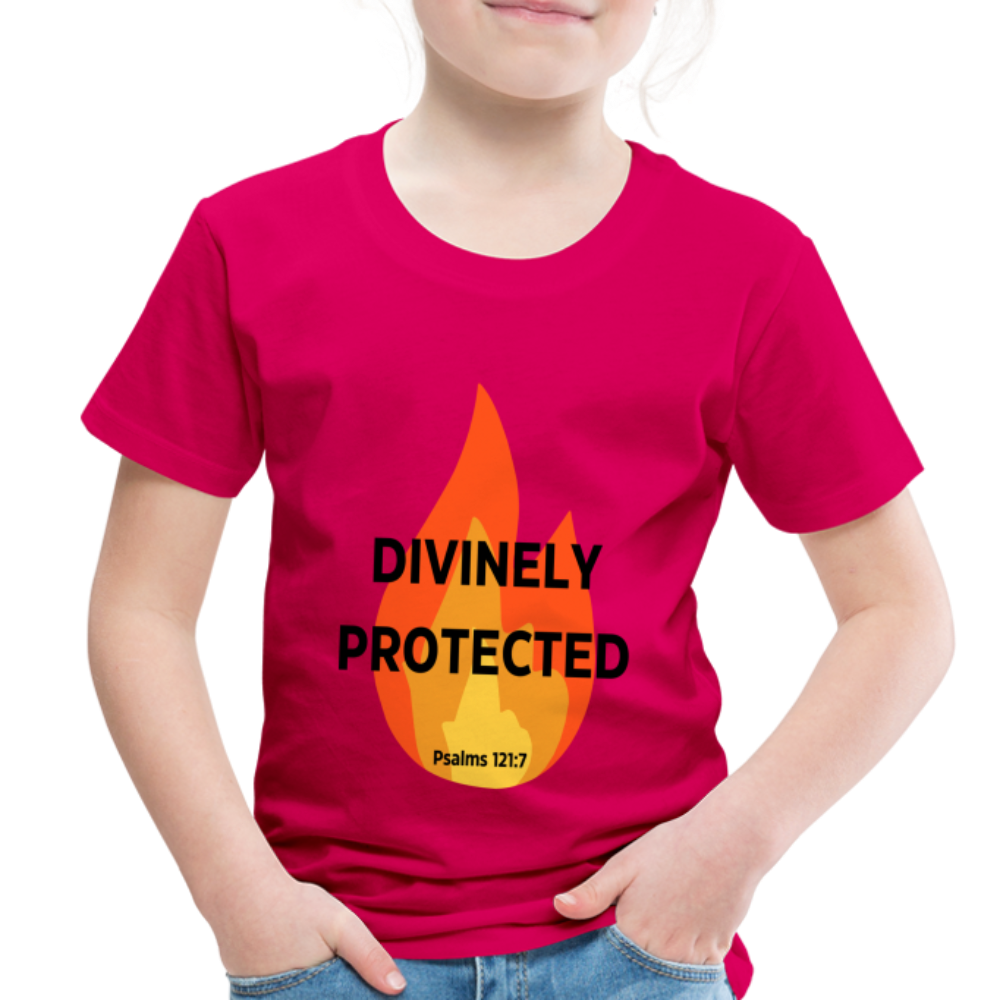 Divinely Protected - Black Letters - Toddler - dark pink