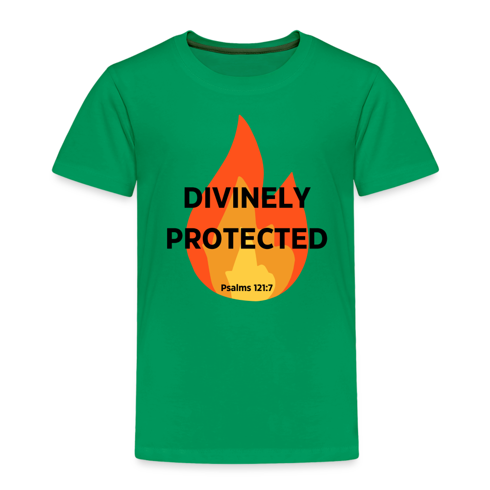 Divinely Protected - Black Letters - Toddler - kelly green