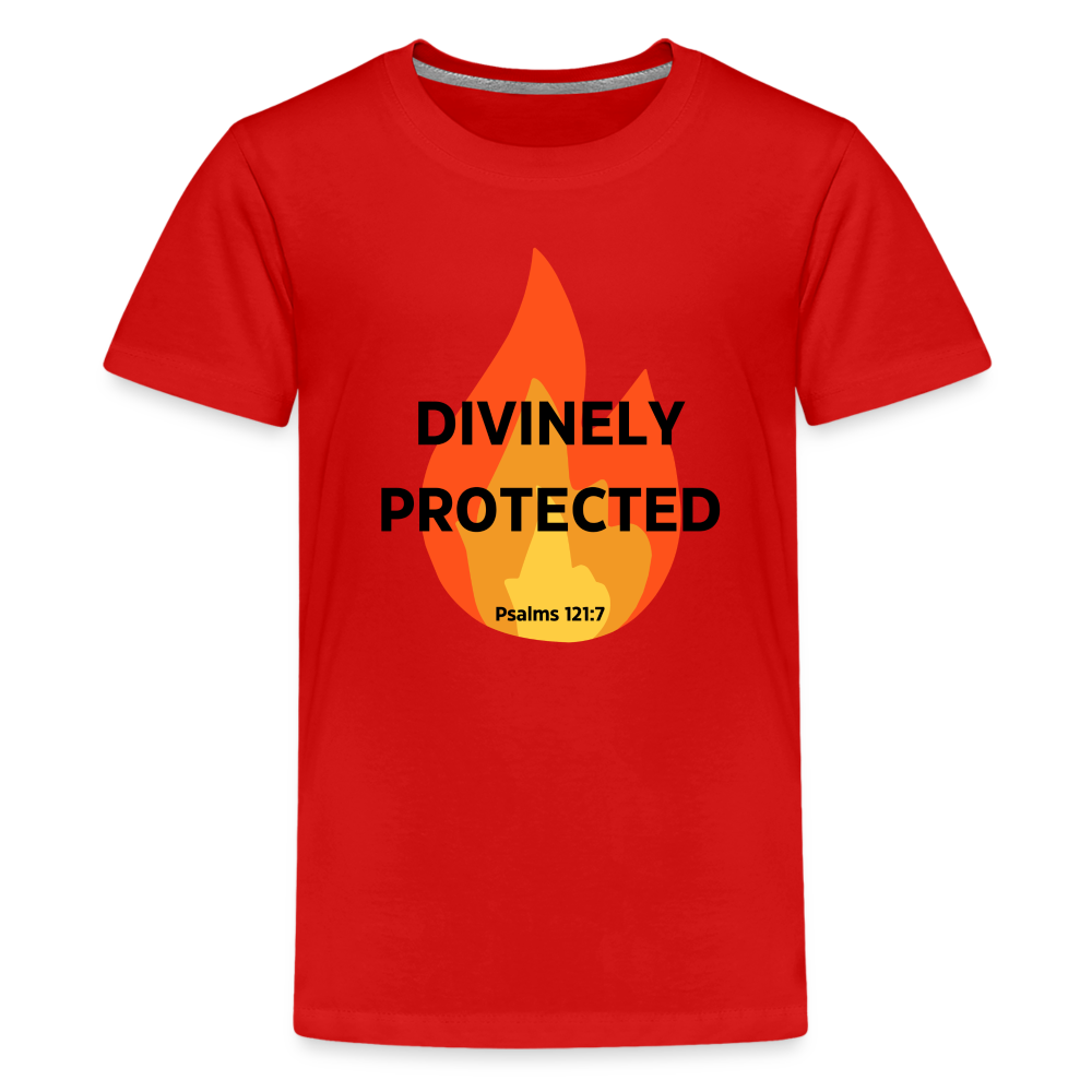 Divinely Protected - Black Letters - Kids' - red