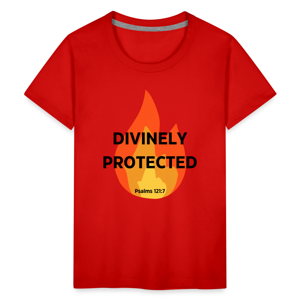 Divinely Protected - Black Letters - Kids' - red