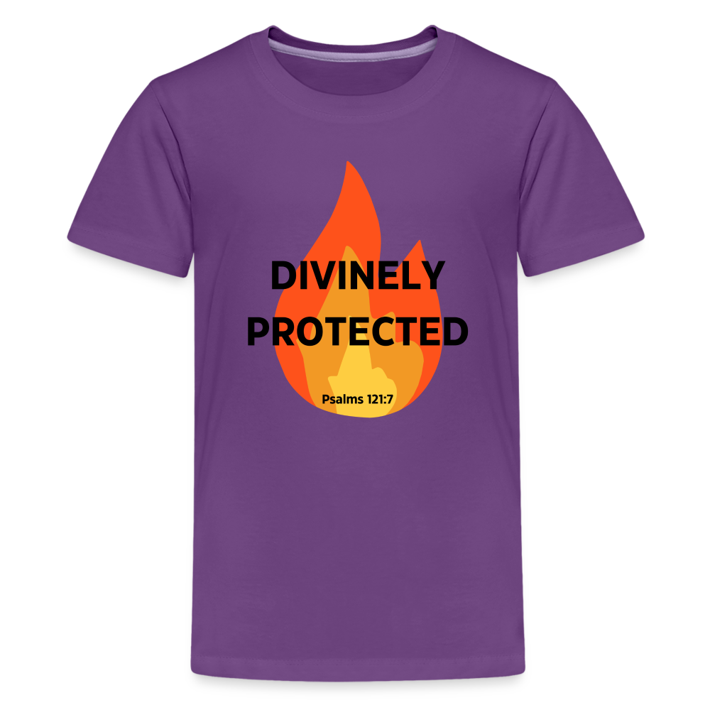 Divinely Protected - Black Letters - Kids' - purple