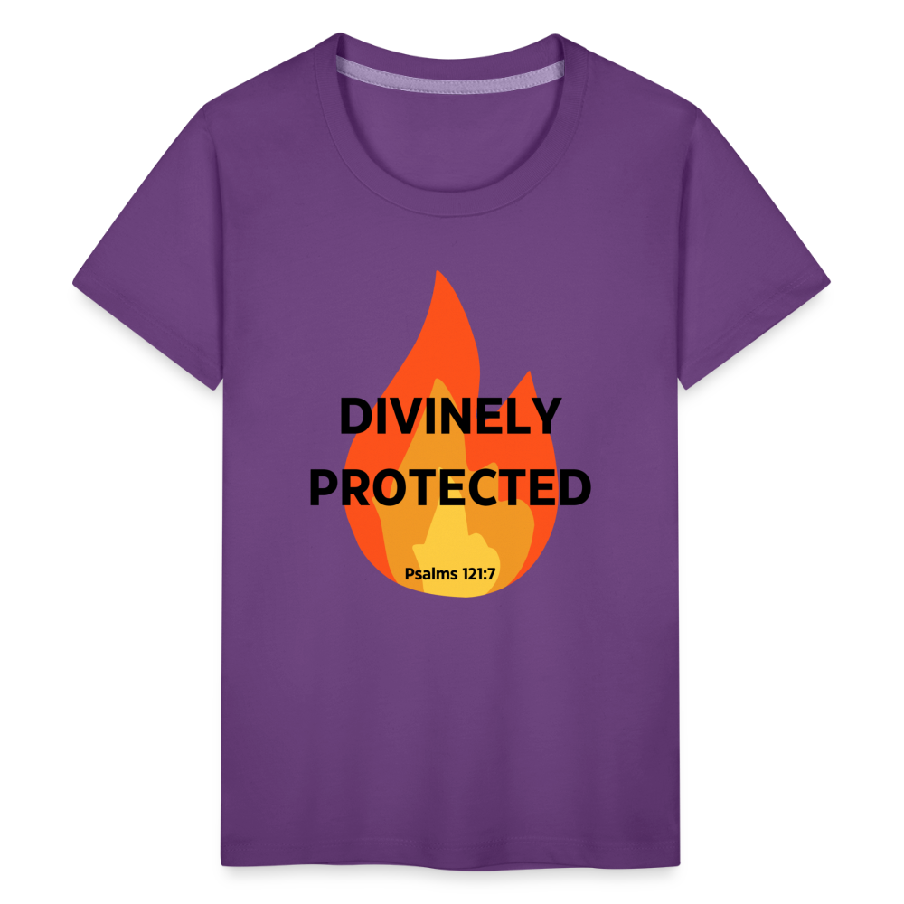 Divinely Protected - Black Letters - Kids' - purple