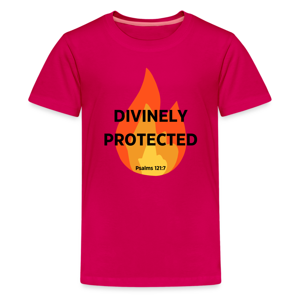 Divinely Protected - Black Letters - Kids' - dark pink