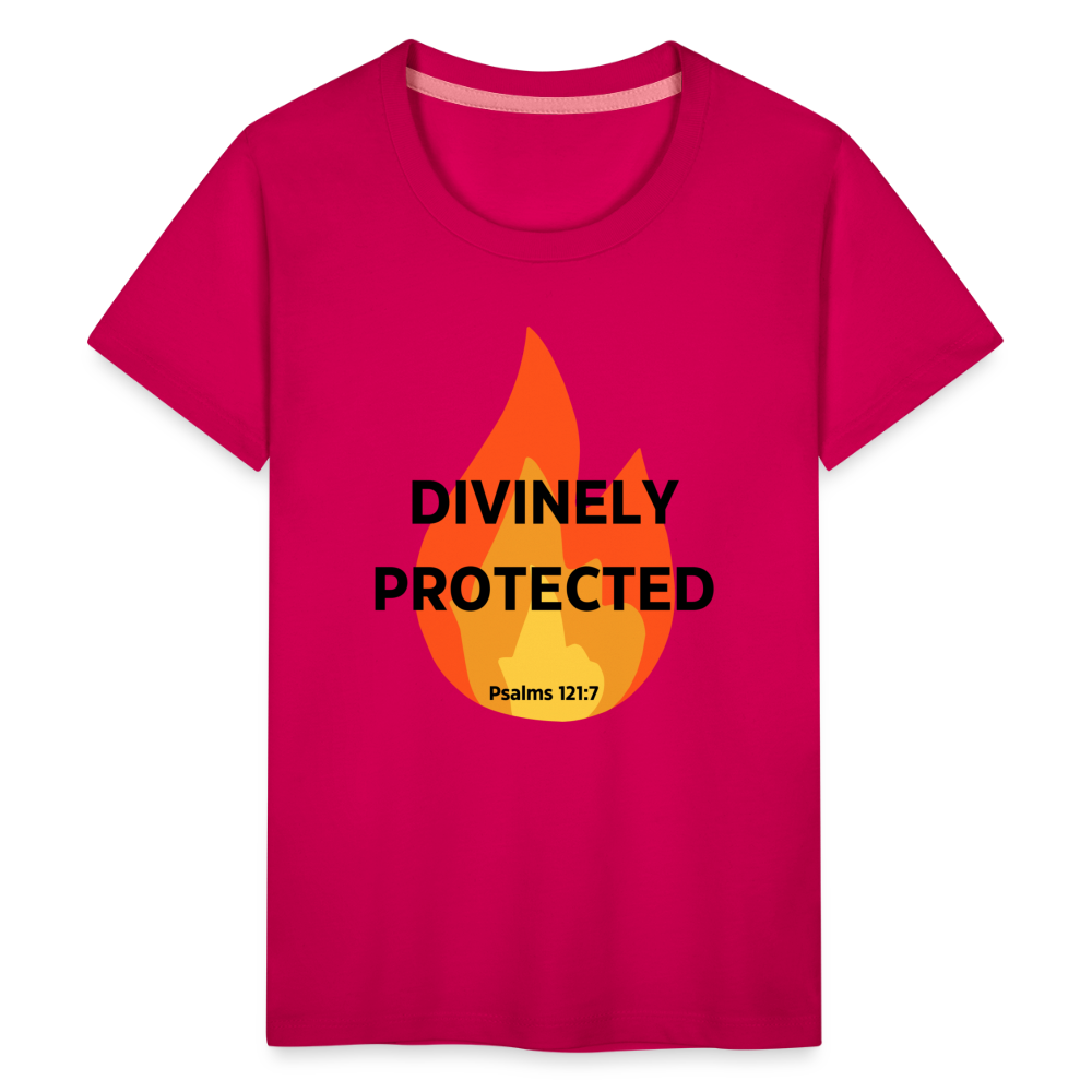 Divinely Protected - Black Letters - Kids' - dark pink