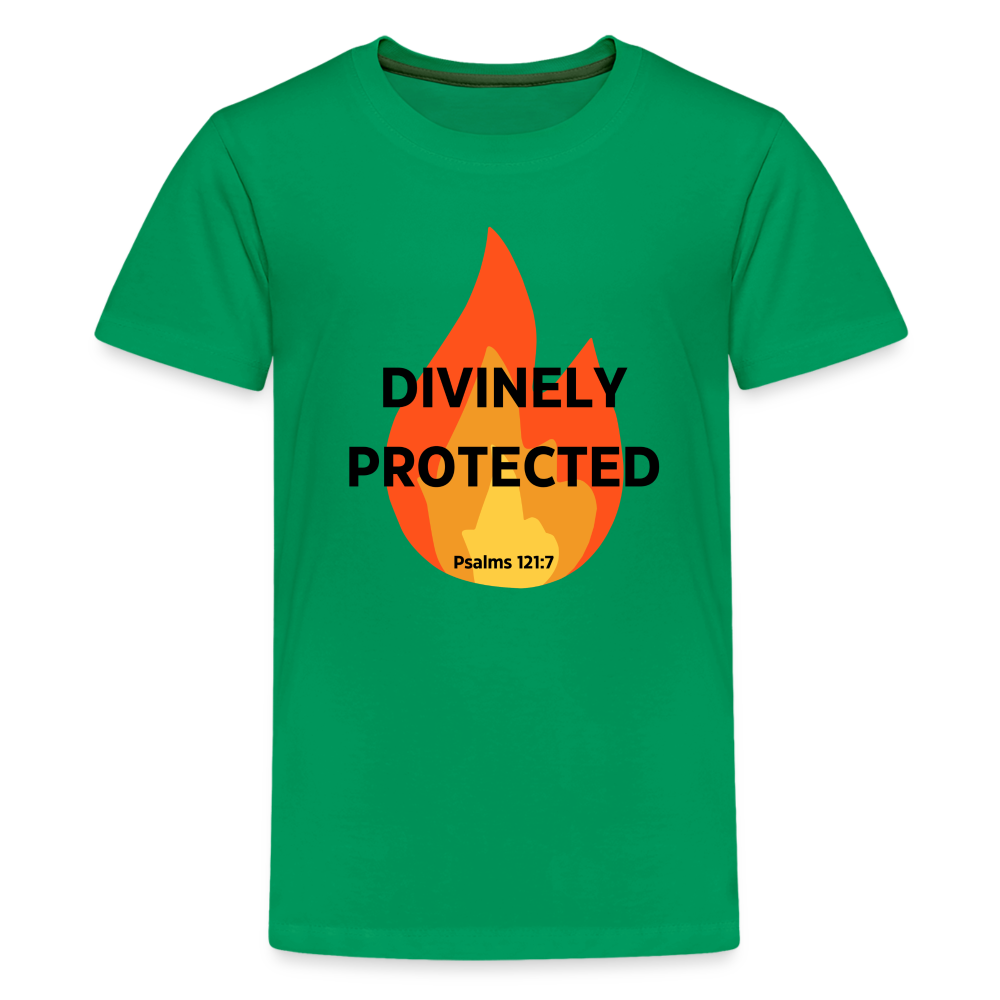 Divinely Protected - Black Letters - Kids' - kelly green