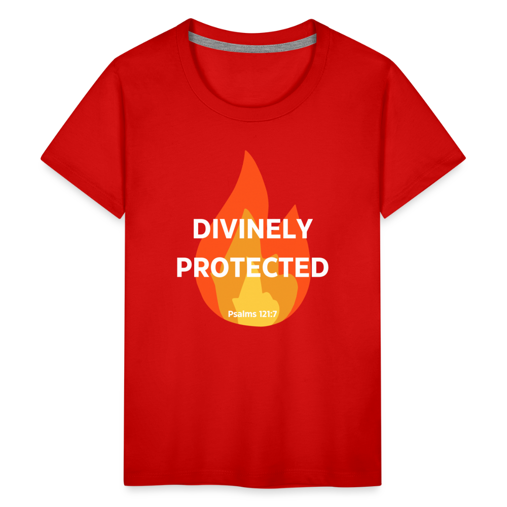 Divinely Protected - White Letters - Kids' - red