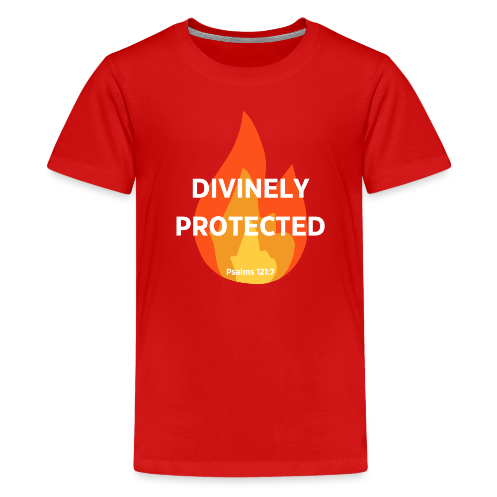 Divinely Protected - White Letters - Kids' - red