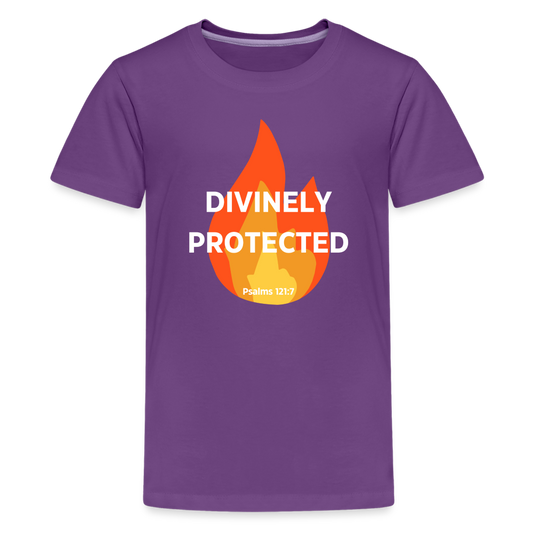 Divinely Protected - White Letters - Kids' - purple