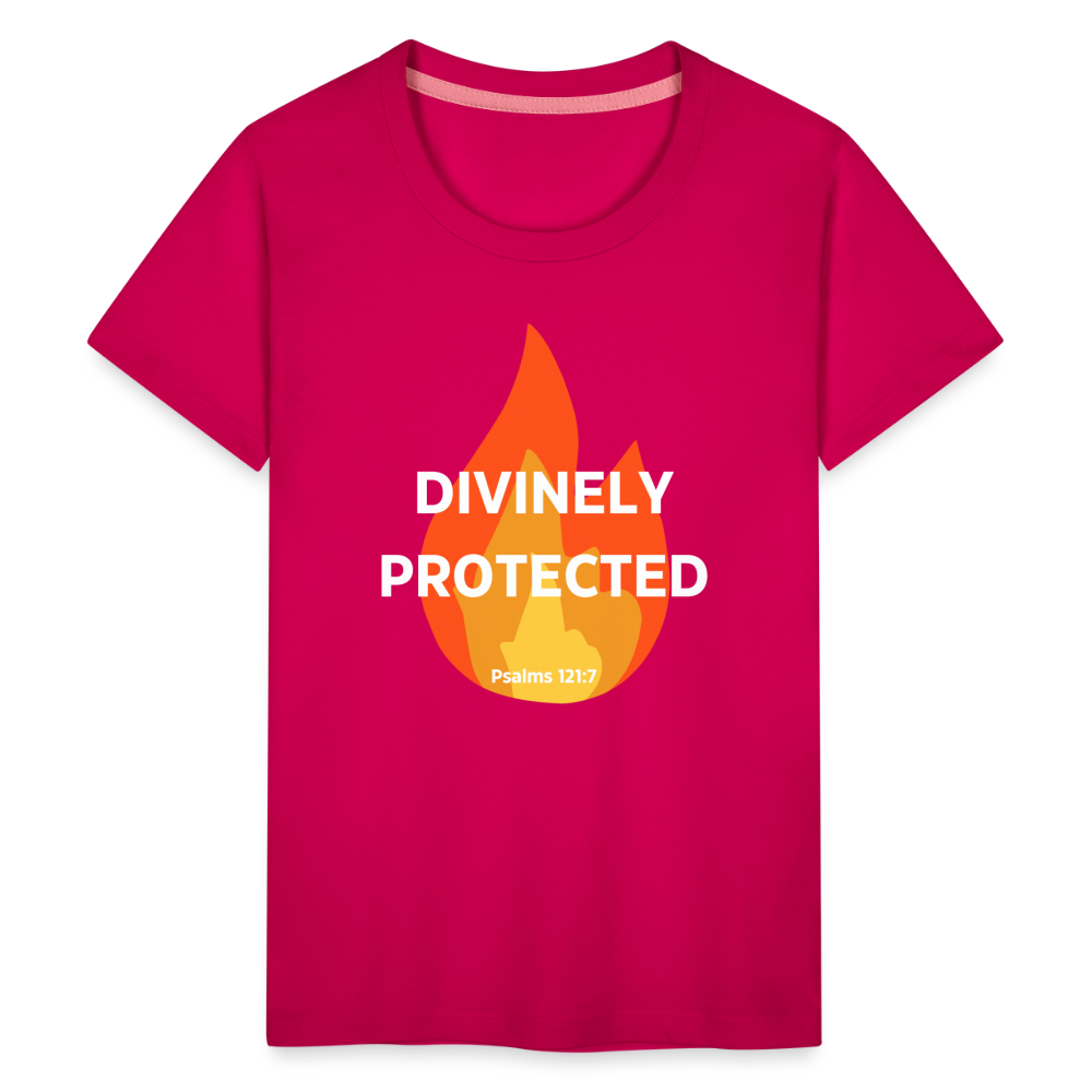 Divinely Protected - White Letters - Kids' - dark pink