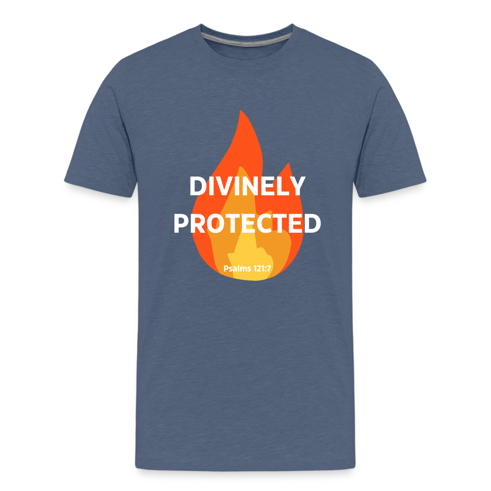 Divinely Protected - White Letters - Kids' - heather blue