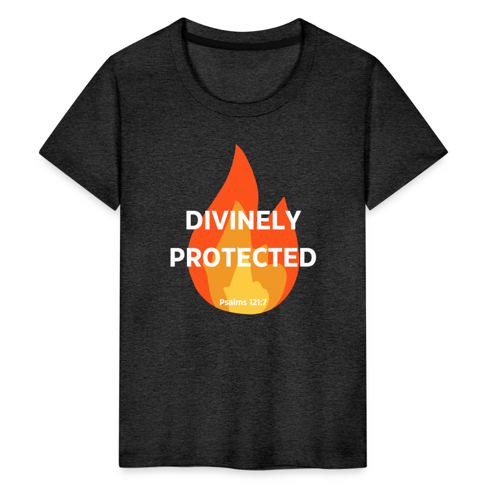 Divinely Protected - White Letters - Kids' - charcoal grey