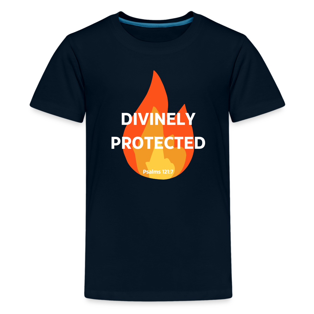 Divinely Protected - White Letters - Kids' - deep navy