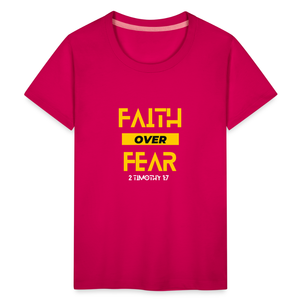 Faith Over Fear - Kids' - dark pink