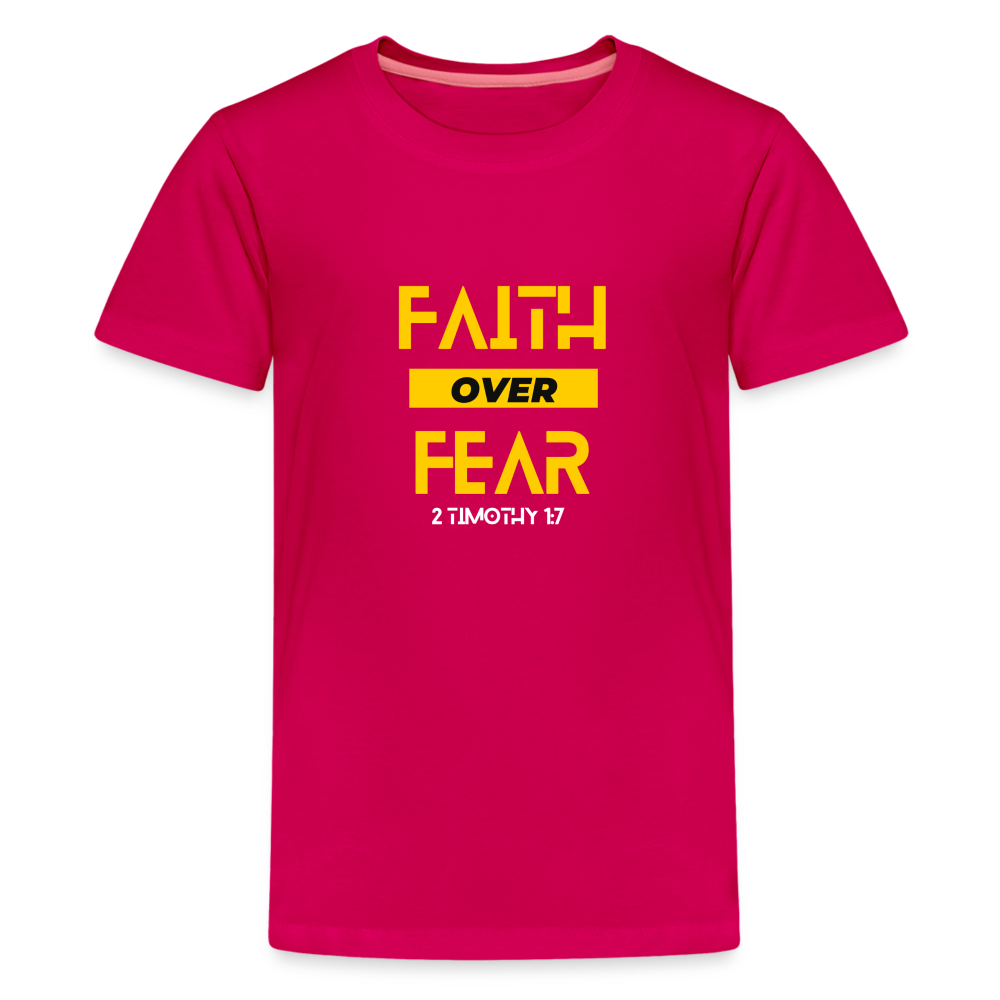 Faith Over Fear - Kids' - dark pink