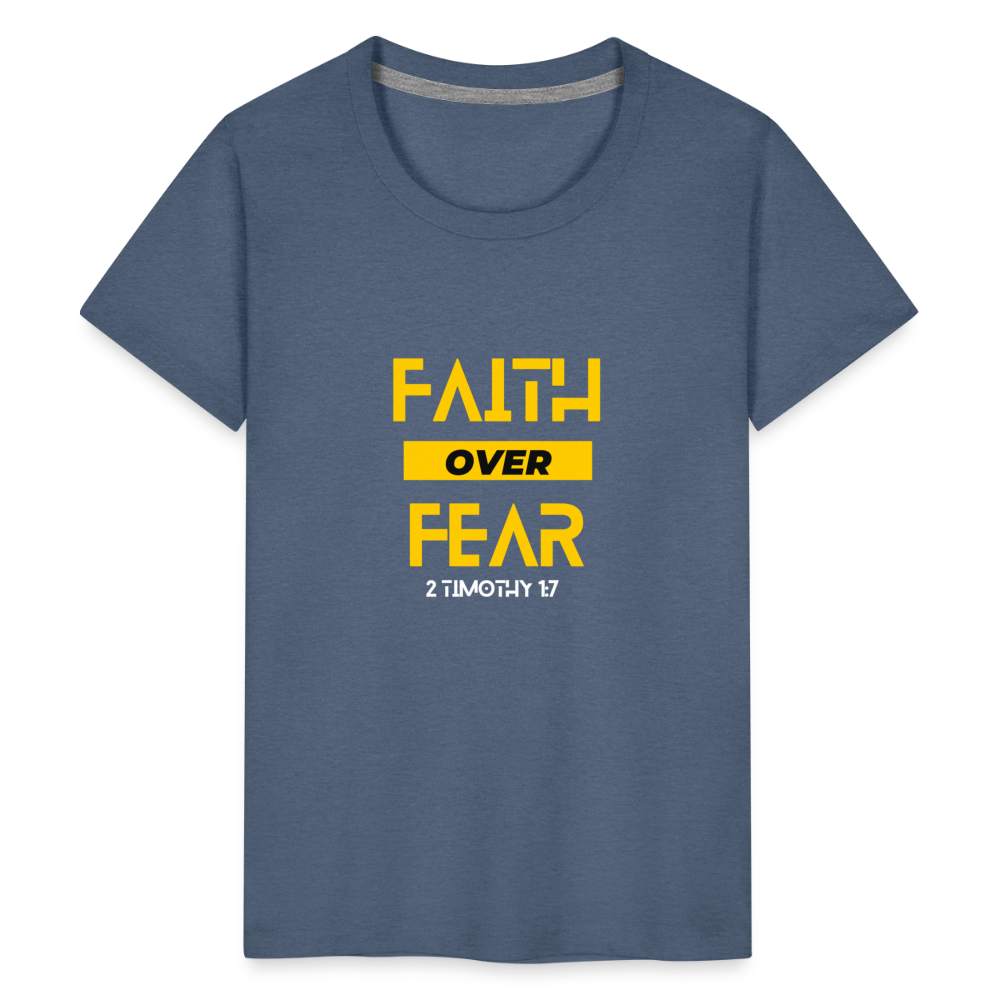 Faith Over Fear - Kids' - heather blue