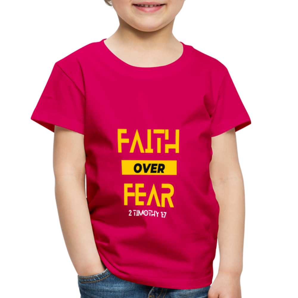 Faith Over Fear - Toddler - dark pink