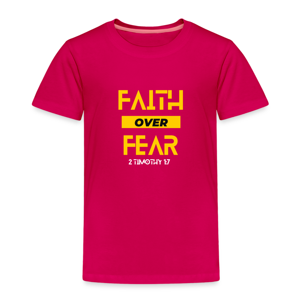 Faith Over Fear - Toddler - dark pink