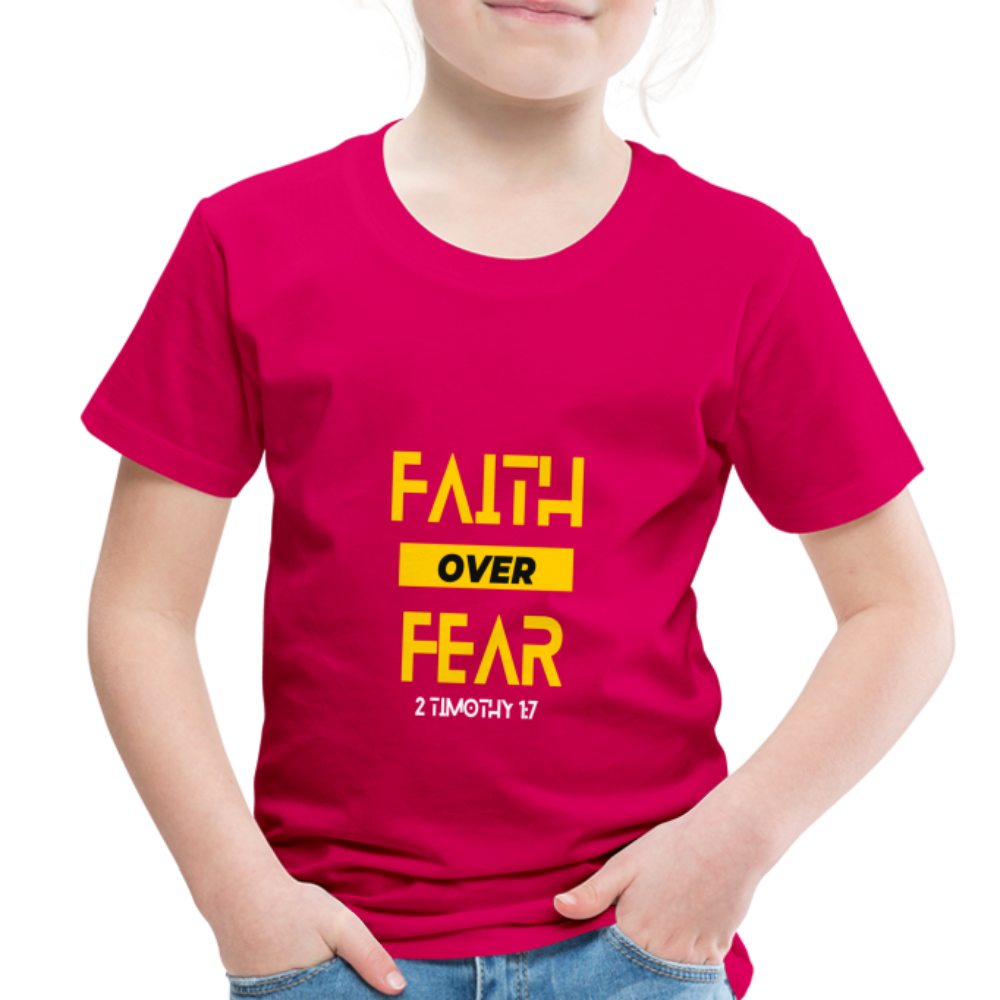 Faith Over Fear - Toddler - dark pink