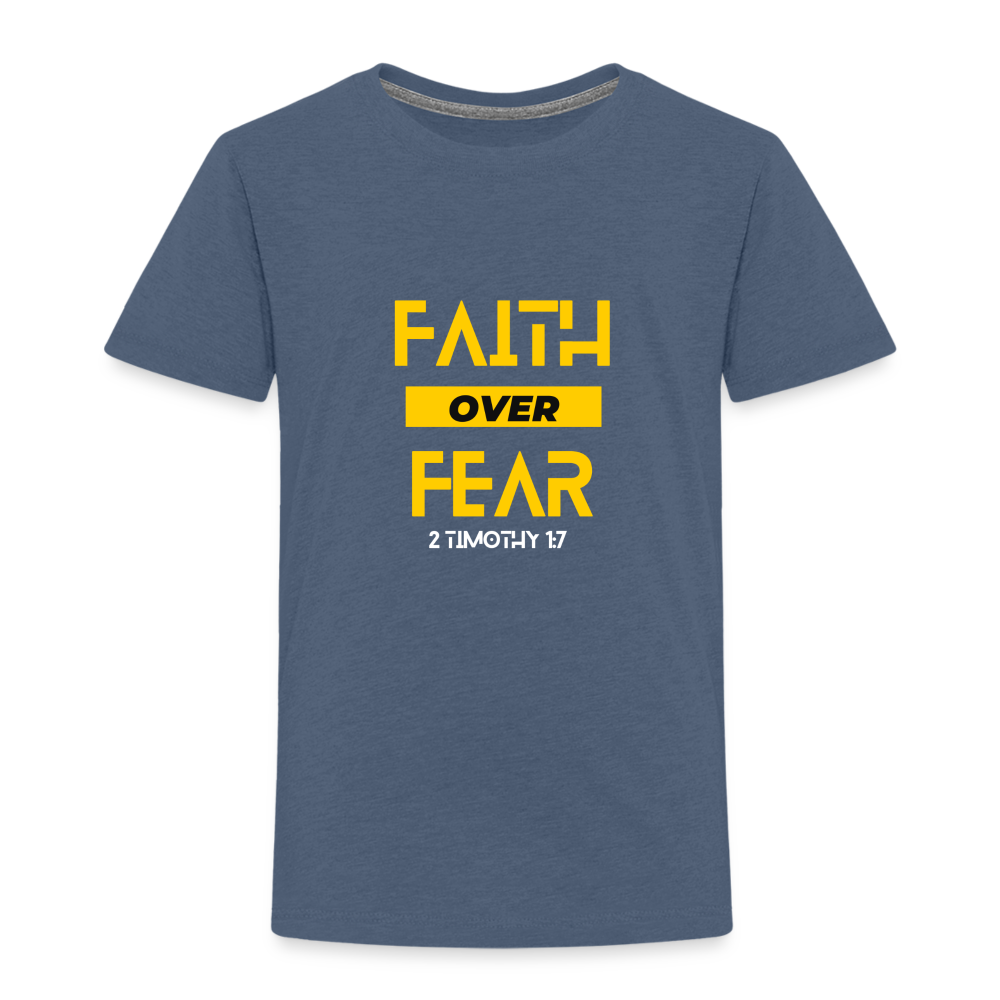 Faith Over Fear - Toddler - heather blue